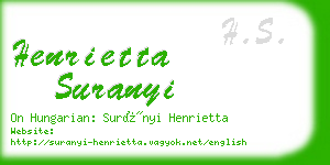 henrietta suranyi business card